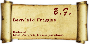 Bernfeld Frigyes névjegykártya